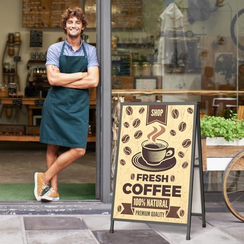 Relx A Frame Sign 24x36 Inch Outdoor, Heavy Duty Sandwich Board Signs, Double-Sided A Frames Sign Holder Business for Outside(Frame only).