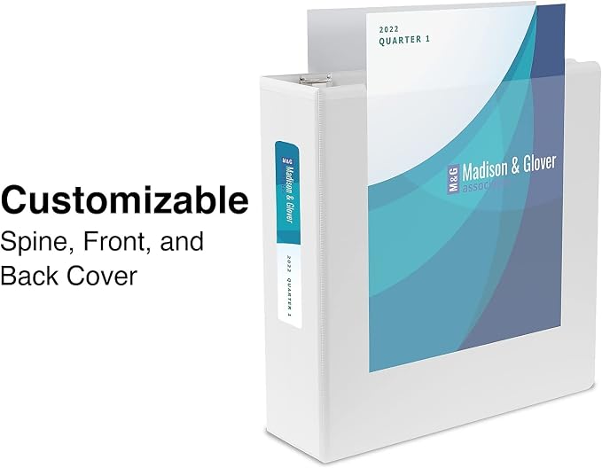 Staples 3-Ring Binder, 2 Inch D-Ring, White, 480 Sheets, 6-Pack | High-capacity organizer for home, office, and school document storage.