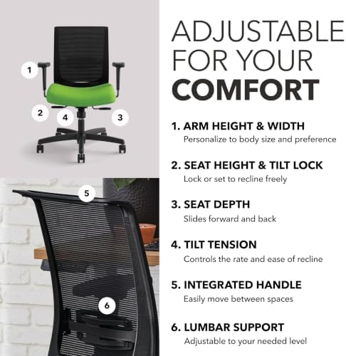 HON Convergence Ergonomic Office Chair, Office Desk Computer Chair, Pear