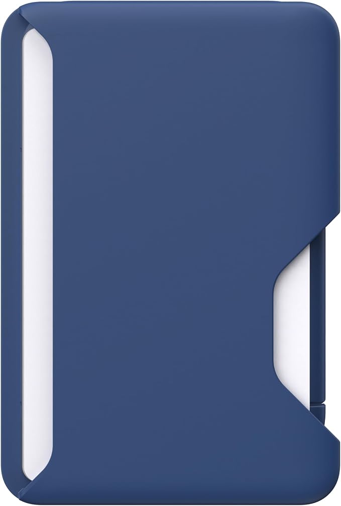 Speck iPhone Wallet MagSafe Accessory - Removable ClickLock No-Slip Interlock - Holds 1-3 Cards - Soft Touch Finish, Scratch Resistant Card Holder Built for MagSafe - Coastal Blue/Space Blue