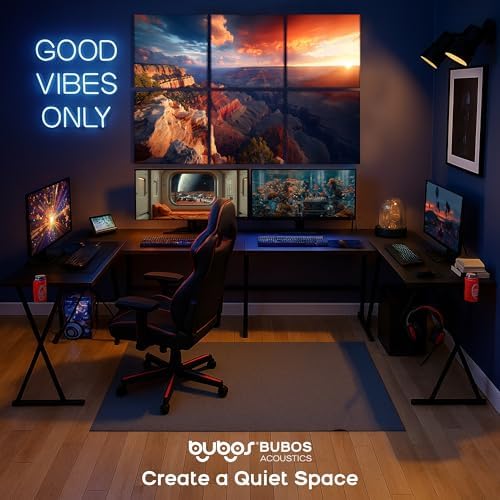 6 Pack Art Acoustic Wall Panels,70.8”x47.2”Self Adhesive for Home Decor