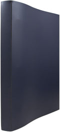 JAM PAPER Italian Leather 0.75 inch Binder - Navy Blue 3 Ring Binder - Sold Individually