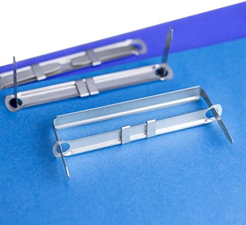 Officemate Premium Prong Fasteners, Complete Set, 1 Inch, Box of 50 Office Paper Clamp (99710), Silver