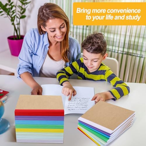 32 Pack Composition Notebooks Bulk, A5 Kraft Notebooks, 8 Colors