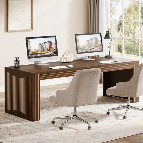 Tribesigns 79-Inch Extra Long Desk, Two Person Double Desk for Home Office