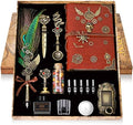 Quill Pen and Ink Set, With Notebook Wax Seal Stamp Kit, Calligraphy Set for Writing Lovers, Valentine's Day and Birthday Gifts, Ideal for Holidays(Peacock Feather)