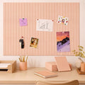 Honoson 12 Pack Felt Bulletin Board Self Adhesive Wall Tiles, Peach