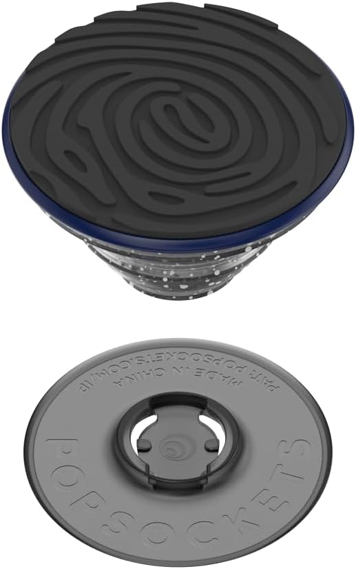 PopSockets Adhesive Phone Grip, Holder- Imprint Black | Secure Comfortable Hold, Anti-Drop, Kickstand, Black, Electronic Accessories, For iPad/Kindle/iPhone/Android