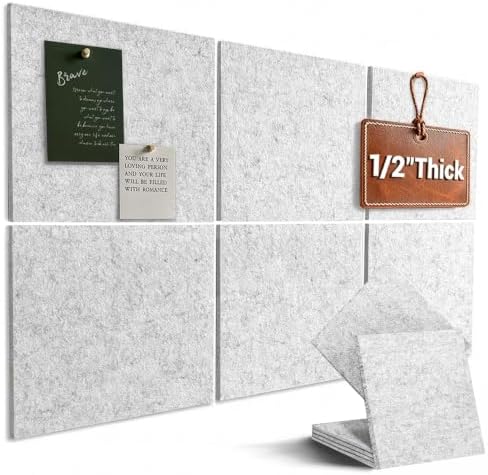 36" x 24" Large Felt Bulletin Board 1/2" Thick, Light Gray