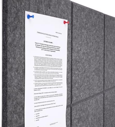 36" x 24" Felt Bulletin Board & Cork Board Alternative, Dark Gray
