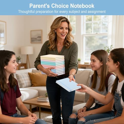 ViVin 12 Pack A5 Hardcover Lined Notebook,192 pg College Ruled 5.5x8.3