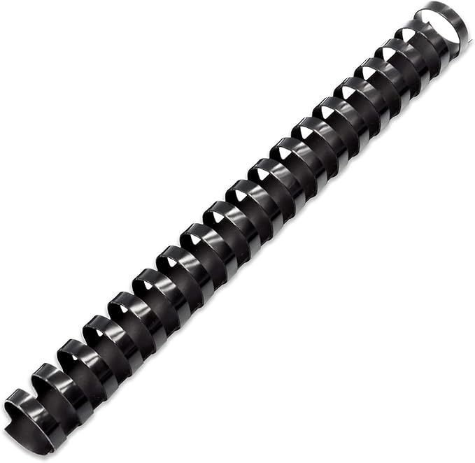 Binditek Plastic Binding Comb Spines, 3/4 Inch, 19 Ring, Black, 30 Pack | Plastic Binding Combs, 3/4 Inch Diameter, 150 Sheet Capacity, for Letter Size, for Students and Coworkers