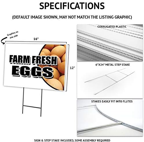 COCONUT WATER 2 Pack Of 12" x 16" Yard Sign & Stake | Advertise Your Business | Stake Included Image On Front Only | Made in The USA