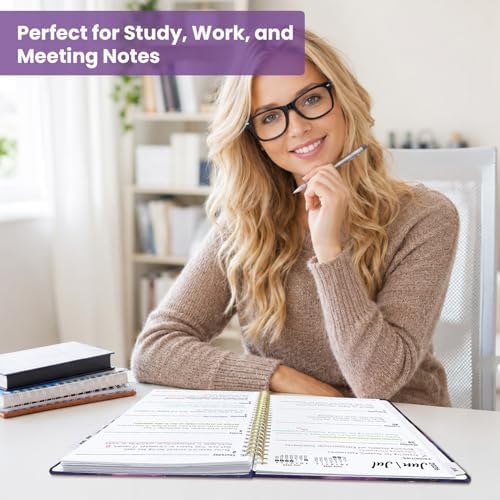Large Planner 2026-2027, A4 (8.5" x 11") Hardcover Weekly & Monthly Planner July 2026 - June 2027 with Monthly Tabs, Academic Planner for School, Work and Office, Violet Lagoon