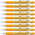 ExpressDesigns™ Personalized Ballpoint Pens Click action Custom Black writing ink - The Sleeker - Full color Printed Name Pens with Your Logo/Text/Message -Includes Personalization - 12 Qty (Gold)