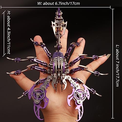 3D Metal Puzzles for Adults, Metal Model Kits Scorpion Metal Building Kit