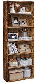 VASAGLE 6-Tier Bookshelf, Storage Organizer, 23.6 x 9.5 x 63.2 Inches