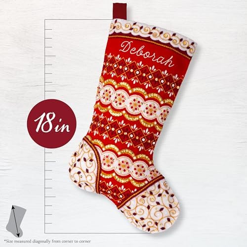 Bucilla Felt Applique 18" Stocking Making Kit, Timeless Elegance, Perfect for Holiday DIY Arts and Crafts, 89680E