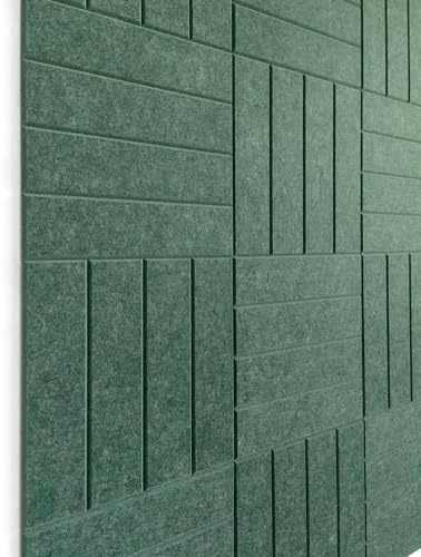 Felt Bulletin Board Tiles | Modern Cork Board Alternative | Large Cork Boards for Walls | Aesthetic Felt Wall Panels for Office & Home Decor | Pinboard & Photo Board (12-Pack) | Tree