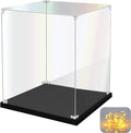 KOLIPI Acrylic Display Case for Collectibles, Clear Display Box 6x6x8 in | Plexiglass Box for Lego Figures Dolls Models, Dustproof Protection, Stable and Stackable, Assembly Required