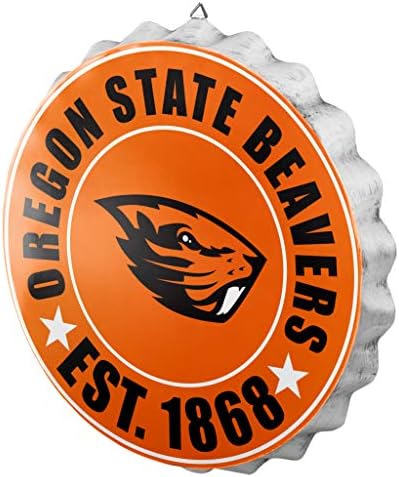 foco NCAA Team Logo Metal Bottle Cap Hanging Wall Sign