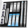 Nicpro Blocky Gear 0.5 mm & 0.7 mm Mechanical Pencils Set in Case