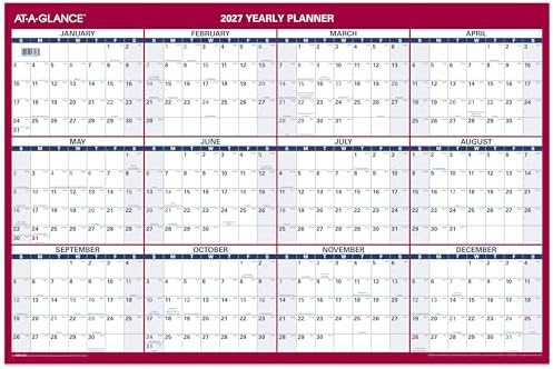 AT-A-GLANCE 2027 Wall Calendar, 24" x 36" Planner, Reversible, Vertical-Horizontal (PM2122827), White