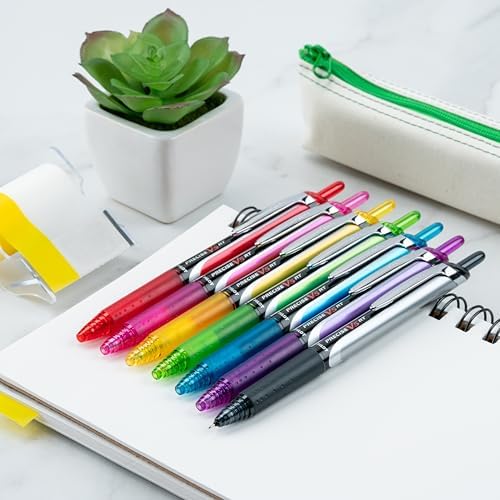 PILOT Precise V5 RT Rollerball Pens, Red, Pack of 12