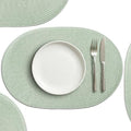 AHHFSMEI Placemats Set of 8 for Dining Table Washable Woven Non-Slip 18x12 inches Placemat Heat-Resistant Durable Table Mats for Dining Table Easy to Clean (Sage Green, 8)