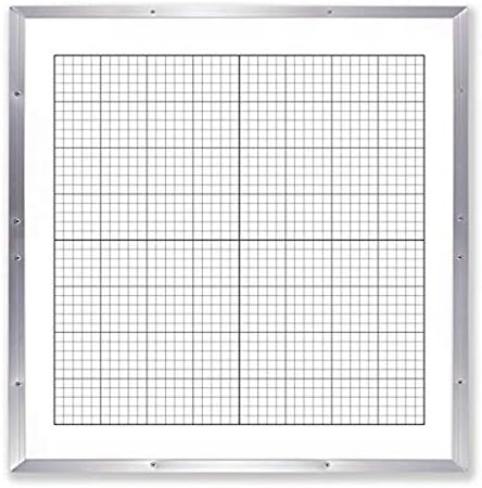 Geyer Instructional Products 403495 W5, W15 Double-Sided 4' x 4' Dry Erase Graph, XY Axis, Aluminum Frame, 48" Height, 1" Wide, 48" Length, White/Black