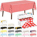 CXPSINC 54 Inch X 300 Feet Plastic Table Cover Roll Disposable Tablecloth with Slide Cutter for All Type/Shape Tables | Party, Banquet, Birthdays, Weddings(Red Checkered, 300 Feet)