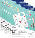 Avery Printable Sticker Paper, 8.5" x 11", Matte White, Repositionable Adhesive, Laser/Inkjet Compatible, 90 Full-Size Label Sheets, Great for Product Labels, Cute Stickers, and More (6-Pack of 3383)