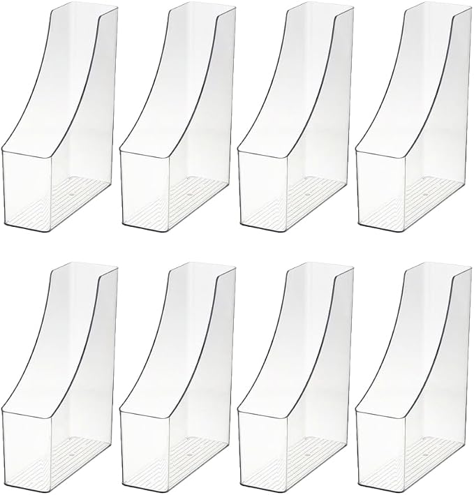 YBM HOME Vertical File Bins Organizer Closed Front Design for Safe Storage for Files, Documents, and Magazines, Ideal for Home Office, Work Desktops, or School, Medium, 1264-8