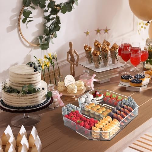 13.8" Acrylic Number Charcuterie Tray, Fillable Charcuterie Box (Number 9)
