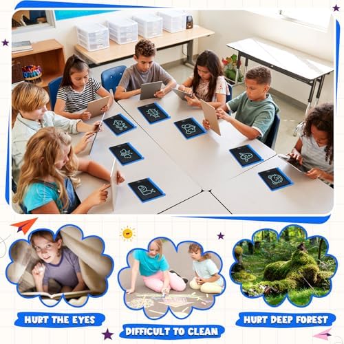 Nezyo 16 Pack 4.5 Inch Mini LCD Writing Tablet for Kids,Blue