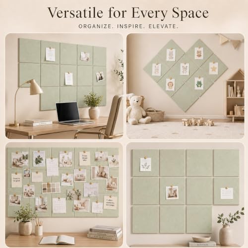 Felt Bulletin Board Tiles, Cork Board Alternative, 48 x 36 in