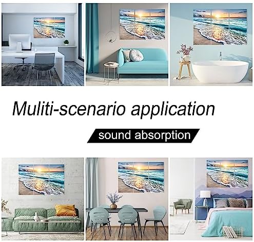 Acoustic Panels Beach Art, Sound Proofing Wall Panels, Noise Absorbing