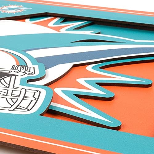 YouTheFan NFL Miami Dolphins 3D Logo Series Wall Art