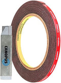 CANOPUS Double Sided Tape, 5952 Heavy Duty Mounting Tape, Strong Bond & Weatherproof Seal Strip for Automotive Mounting, Picture and Photo Frame, Poster, Craft, 0.25 in x 15 ft, Black, Made in USA