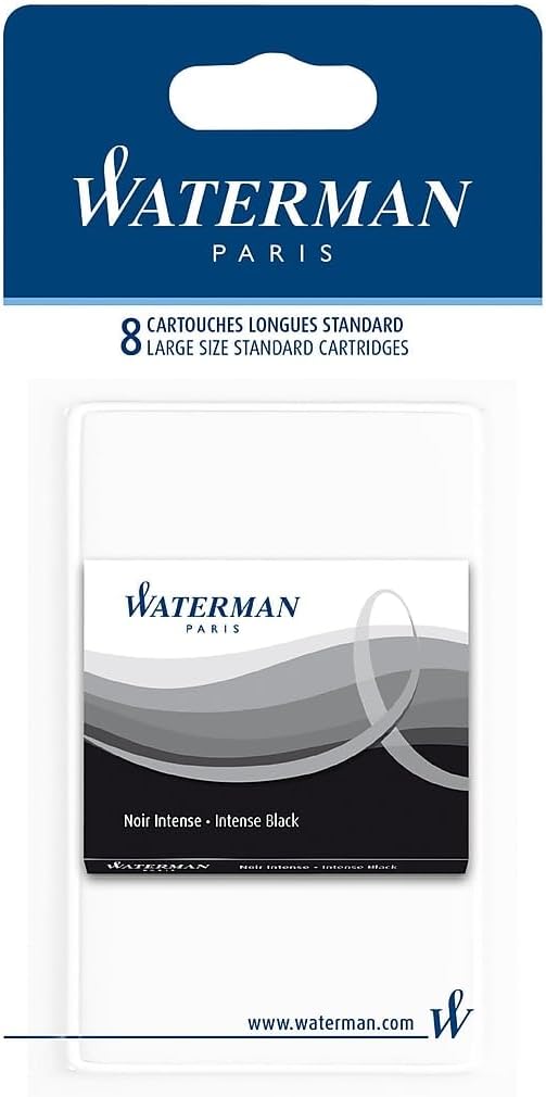 Waterman Waterman Fountain Pen Cartridges, Black, 8-Pack (52021W)