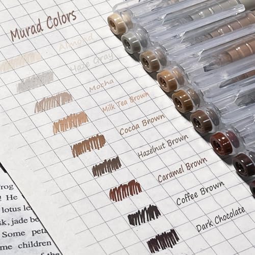 9 Colored Gel Pens Set, 0.6mm Fine Point for Black Paper & White Paper, Pens for Journaling, Adult Coloring Books, Bible, Drawing, Note Taking, Art & Journaling Supplies (Murad Colors)