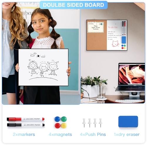 ARCOBIS Cork Board White Board Combo
