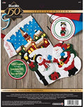 Bucilla 18-Inch Christmas Stocking Felt Appliqué Kit, 86818 Christmas Village