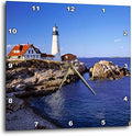 3dRose DPP_90758_3 Maine, Portland Head Lighthouse-Us20 Rer0011-Ric Ergenbright-Wall Clock, 15 by 15-Inch
