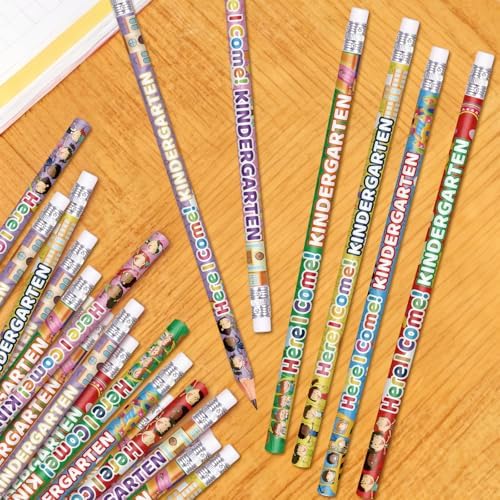 Kindergarten Pencils Colorful Birthday Pencils Fun Inspirational Pencil Back to School Pencil (60)