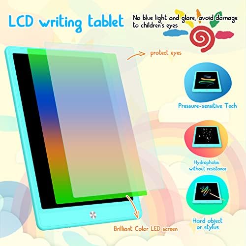 BUKEBU LCD Writing Tablet,12.5 inch Colorful Doodle Board for Kids (Blue)
