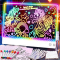 16" Rechargeable LED Drawing Board,13 Light Effects Neon Light Up Drawing Tablet,Dry Erase Glow Doodle Pad with Markers & Tracing Paper,Gift Toy for Boys Girls Birthday Christmas