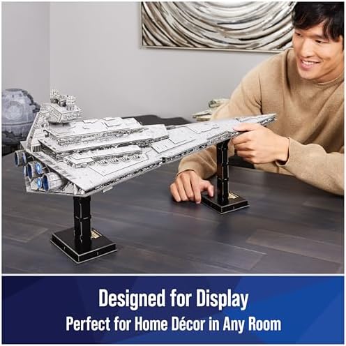 4D Build, Star Wars Deluxe Imperial Star Destroyer 3D Model Kit, Star Wars Collectibles & Desk Decor, Adult Puzzle, Building Toys, 278 Pieces, 3D Puzzles, Gift Ideas for Ages 12 & Up