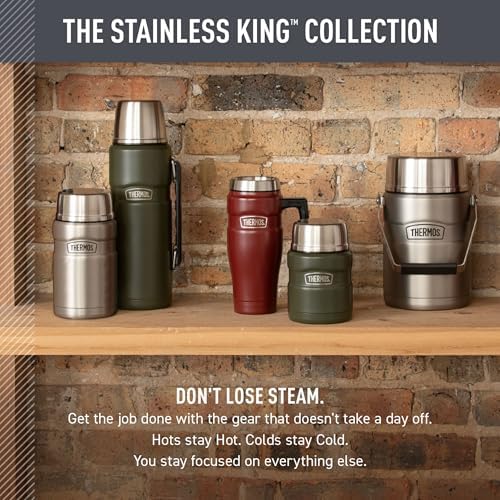 THERMOS Stainless King Vacuum-Insulated Food Jar, 24 Ounce, Matte Black