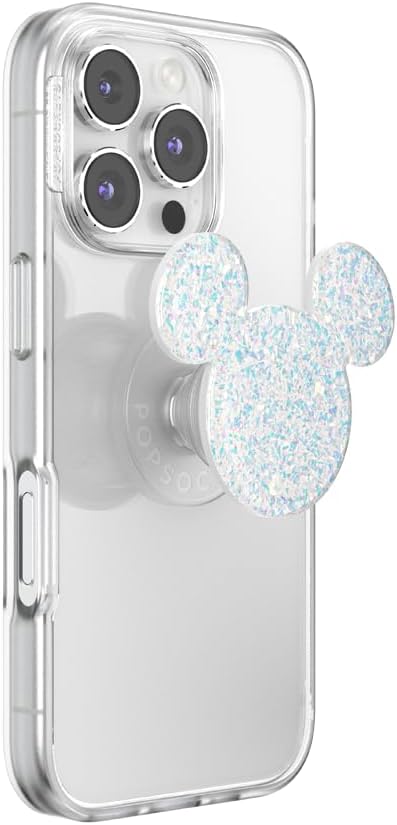 PopSockets Adhesive Phone Grip, Holder- Mickey Ears White | Secure Comfortable Hold, Anti-Drop, Kickstand, Disney, Mickey Mouse, Minnie, White